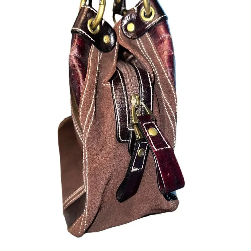 ▶️ Fossil ◀️ Brown Leather Croc Embossed, Suede